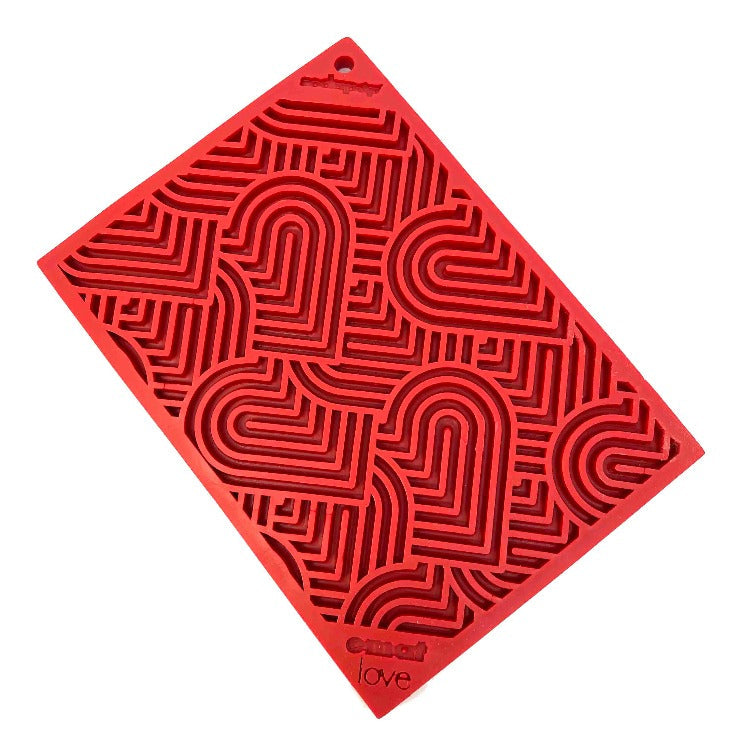 Love eMat - Enrichment Lick Mat for Dogs and Cats| Heart Design | SodaPup EMAT SodaPup/True Dogs, LLC