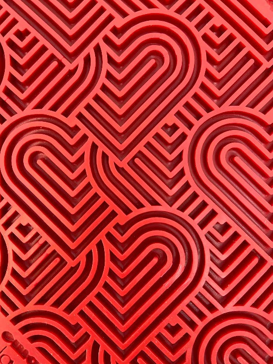 Love eMat - Enrichment Lick Mat for Dogs and Cats| Heart Design | SodaPup EMAT SodaPup/True Dogs, LLC