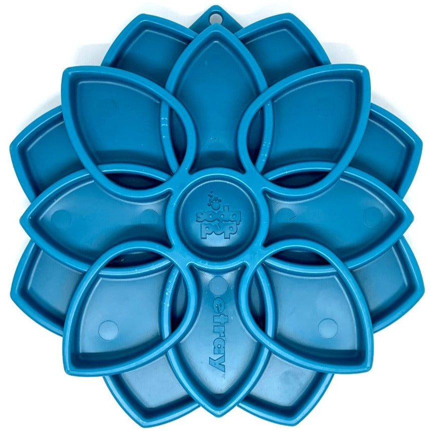 Mandala eTray Shallow Slow Feeder Dog Bowl for Enrichment | USA Made Blue Mandala eTray ETRAY SodaPup/True Dogs, LLC