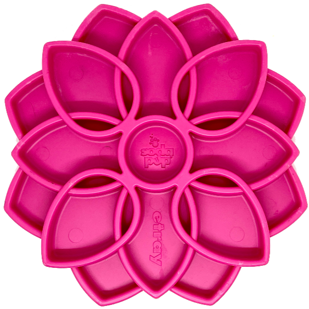 Mandala eTray Shallow Slow Feeder Dog Bowl for Enrichment | USA Made Pink Mandala eTray ETRAY SodaPup/True Dogs, LLC