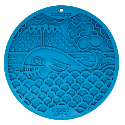 Whale eMat - Enrichment Lick Mat for Dogs and Cats - with Suction Cups | Whale Design | USA Made EMAT SodaPup/True Dogs, LLC