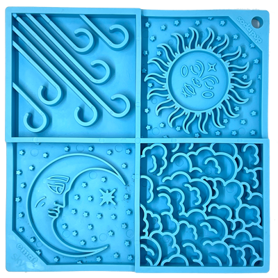 Sky eMat - Enrichment Lick Mat for Dogs and Cats | Celestial Design | SodaPup Light Blue Sky emat EMAT SodaPup/True Dogs, LLC