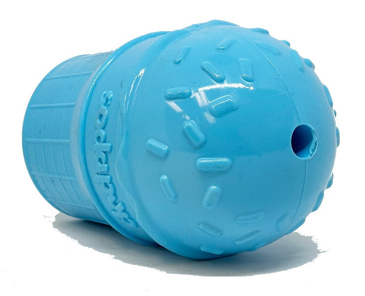 Ice Cream Cone Rubber Dog Chew Toy for Power Chewers | USA Made | SodaPup Rubber Dog Toys SodaPup/True Dogs, LLC