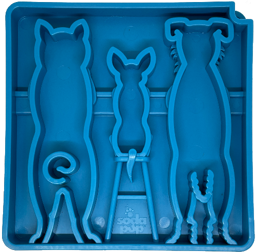 Waiting Dogs eTray - Shallow Slow Feeder Bowl for Enrichment | USA Made Waiting Dogs eTray- blue ETRAY SodaPup/True Dogs, LLC