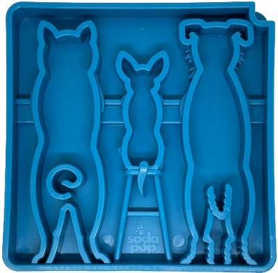 Waiting Dogs eTray - Shallow Slow Feeder Bowl for Enrichment | USA Made Waiting Dogs eTray- blue ETRAY SodaPup/True Dogs, LLC
