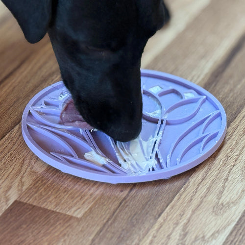 Tulip Design eMat - Enrichment Lick Mat For Dogs and Cats - With Suction Cups | USA Made EMAT SodaPup/True Dogs, LLC