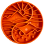 Sun and Moon eTray - Shallow Slow Feeder Dog Bowl for Enrichment | USA Made Orange Yin Yang etray ETRAY SodaPup/True Dogs, LLC