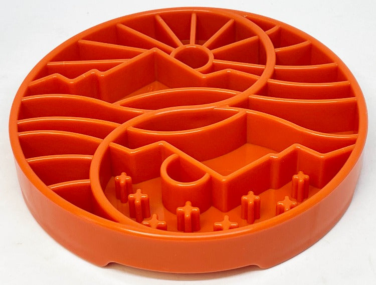 Sun and Moon eTray - Shallow Slow Feeder Dog Bowl for Enrichment | USA Made ETRAY SodaPup/True Dogs, LLC