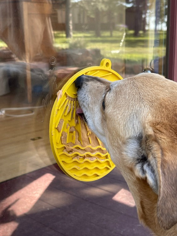 Sun n' Sea eMat - Enrichment Lick Mat For Dogs and Cats - With Suction Cups - Beach Design | USA Made EMAT SodaPup/True Dogs, LLC