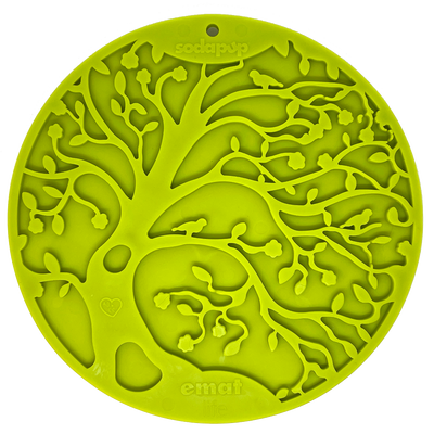Tree of Life eMat - Enrichment Lick Mat For Dogs and Cats - With Suction Cups | Tree Design | USA Made Green Tree of Life E-Mat EMAT SodaPup/True Dogs, LLC