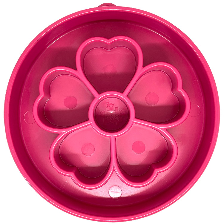 Flower eBowl Deep Slow Feeder Dog Bowl for Enrichment | USA Made Flower Bowl - Pink EBOWL SodaPup/True Dogs, LLC
