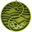 Sun and Moon eTray - Shallow Slow Feeder Dog Bowl for Enrichment | USA Made Green Yin Yang etray ETRAY SodaPup/True Dogs, LLC