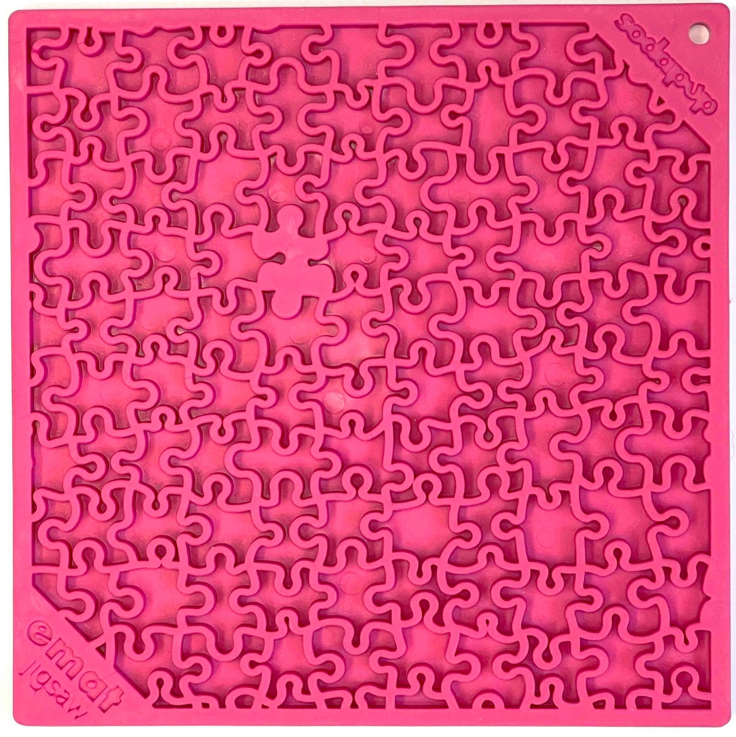 Jigsaw Puzzle eMat - Enrichment Lick Mat for Dogs and Cats | eMat Enrichment Toy for Anxiety Relief | USA Made Jigsaw Puzzle E-mat - Pink EMAT SodaPup/True Dogs, LLC