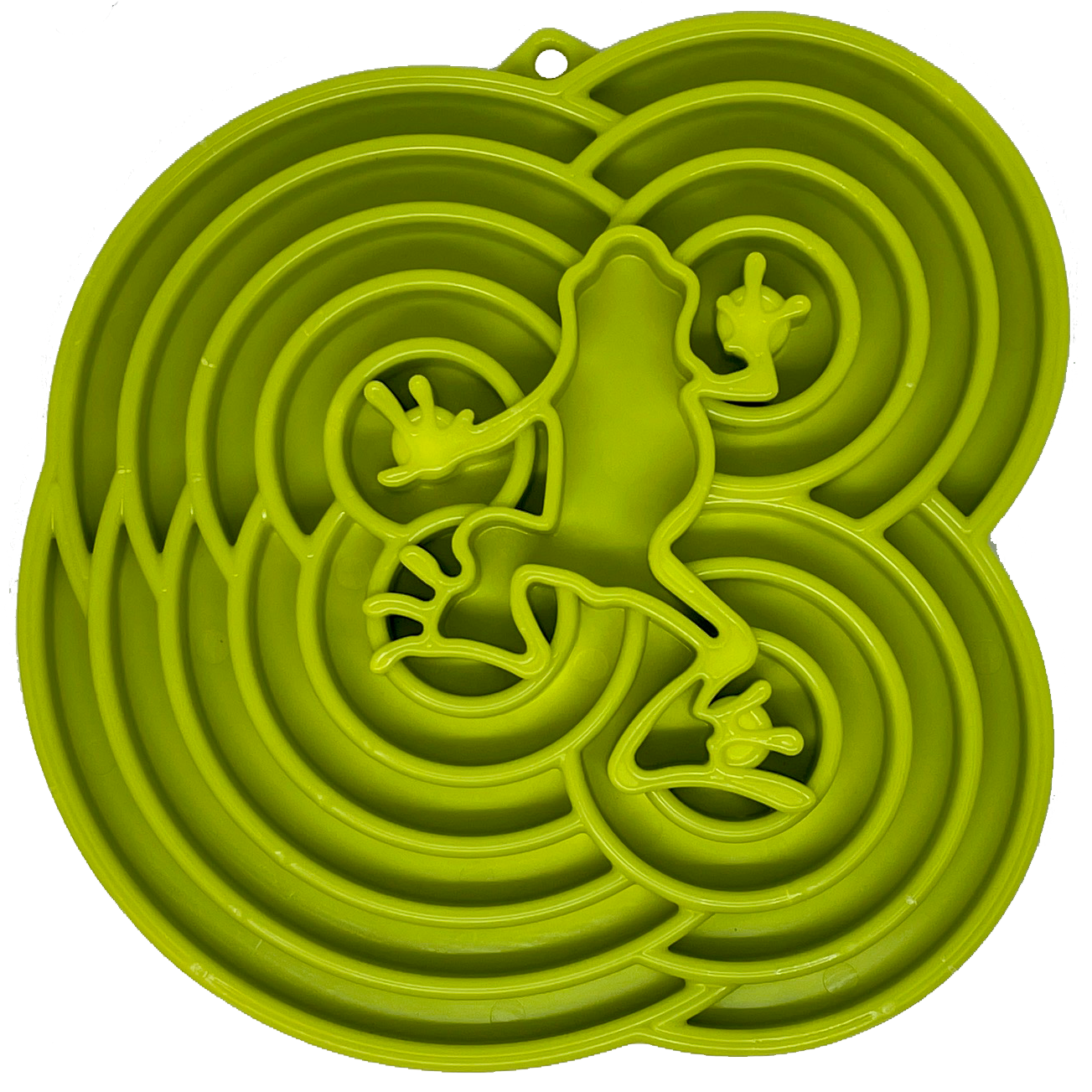 Water Frog eTray - Shallow Slow Feeder Dog Bowl for Enrichment | USA Made Green Water Frog etray ETRAY SodaPup/True Dogs, LLC