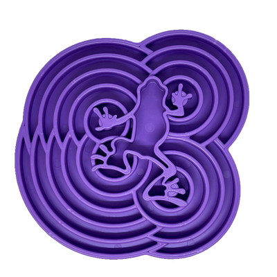 Water Frog eTray - Shallow Slow Feeder Dog Bowl for Enrichment | USA Made Purple Water Frog etray ETRAY SodaPup/True Dogs, LLC