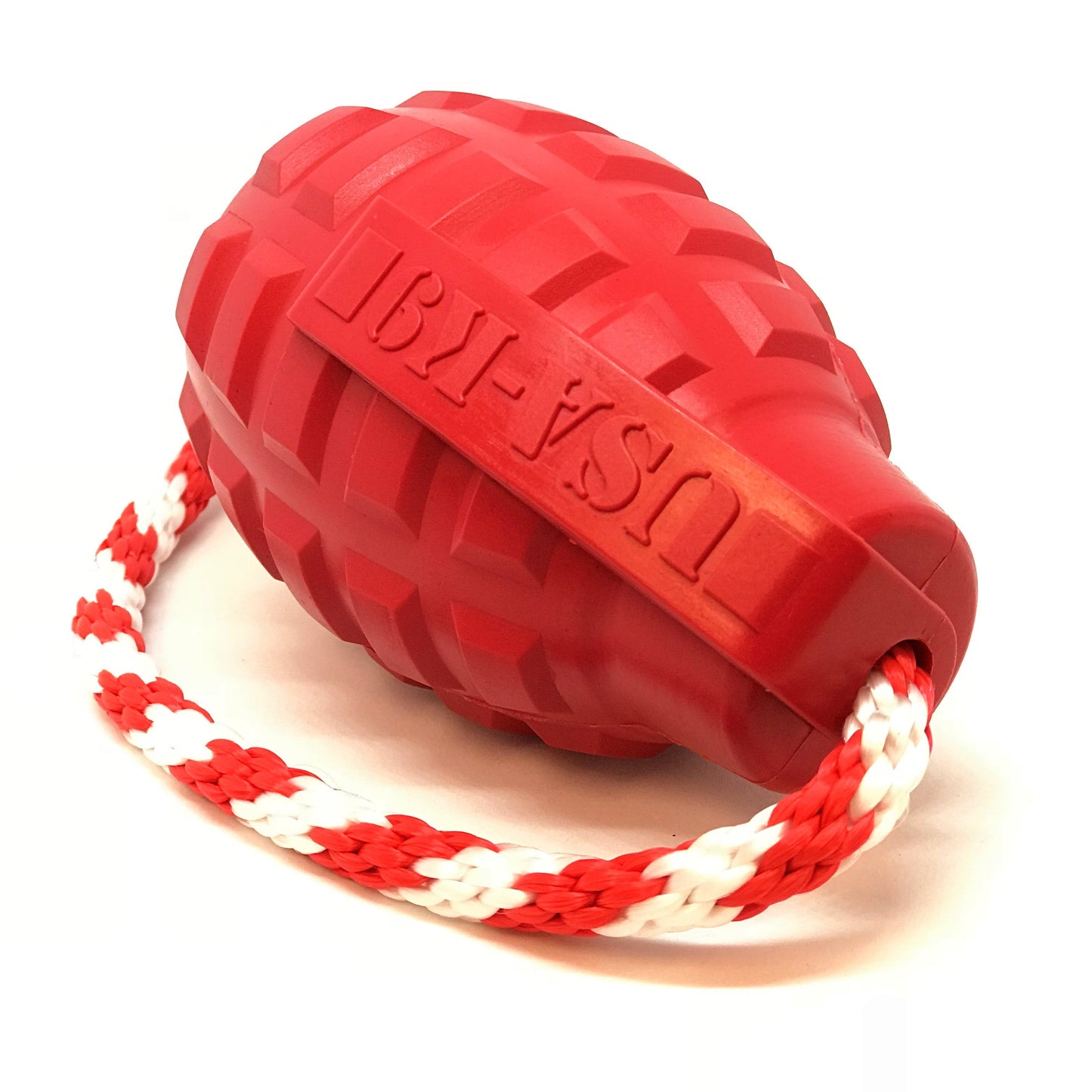 USA-K9 Grenade Rubber Dog Chew Toy | K9 Handler Reward Toy | Blue | USA Made Rubber Dog Toys SodaPup/True Dogs, LLC