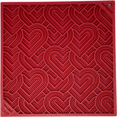 Love eMat - Enrichment Lick Mat for Dogs and Cats| Heart Design | SodaPup Heart Design "Love" emat - Large EMAT SodaPup/True Dogs, LLC