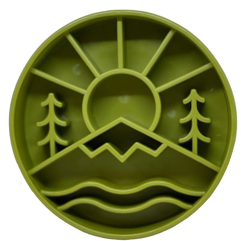 Great Outdoors eBowl - Slow Feeder Dog Bowl & Enrichment | USA Made Great Outdoors ebowl - green EBOWL SodaPup/True Dogs, LLC