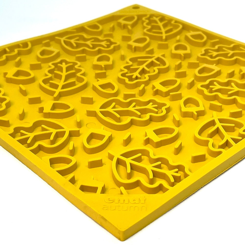 Autumn eMat - Enrichment Lick Mat For Dogs and Cats| Fall Leaves Design | SodaPup EMAT SodaPup/True Dogs, LLC