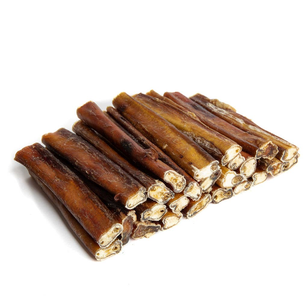 Bully Sticks 6" - THICK | Very Low Odor | Pack of 5 | Grass-fed/Free-range Dog Treats Bones Bully Sticks and Natural Chews Chief’s Treats and Pet Supplies