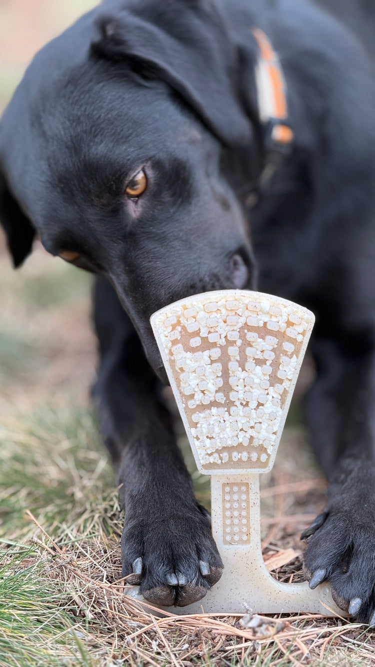 Waffle Tower Nylon Chew & Enrichment Toy | 2-in-1 for Aggressive Chewers | SodaPup