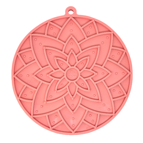 Lotus Design emat - Enrichment Lick Mat For Dogs and Cats - With Suction Cups | USA Made Pastel Pink Lotus emat EMAT SodaPup/True Dogs, LLC