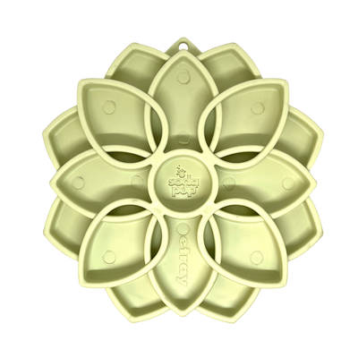 Mandala Softie eTray Shallow Slow Feeder Dog Bowl with Suction Cups | USA Made Pastel Green Mandala Softie ETRAY SodaPup/True Dogs, LLC
