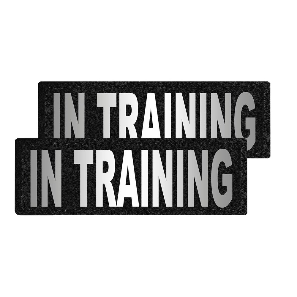 Removable Reflective Patches (Set of 2) "IN TRAINING" Dog Harnesses Dogline