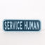Service Human 2x6 Patch Iron On Blue & Powder Blue Patch K9 Sport Sack