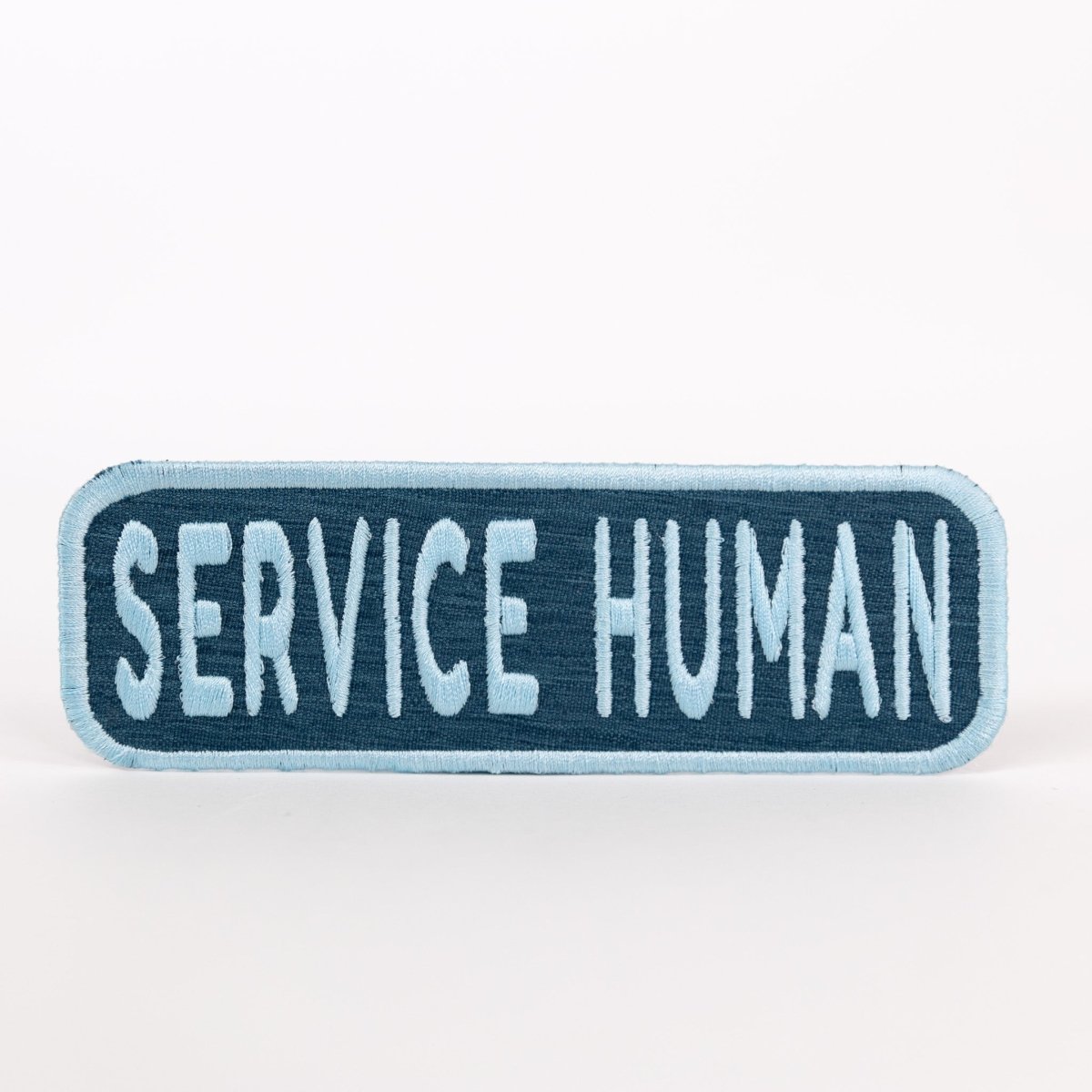 Service Human 2x6 Patch Iron On Blue & Powder Blue Patch K9 Sport Sack