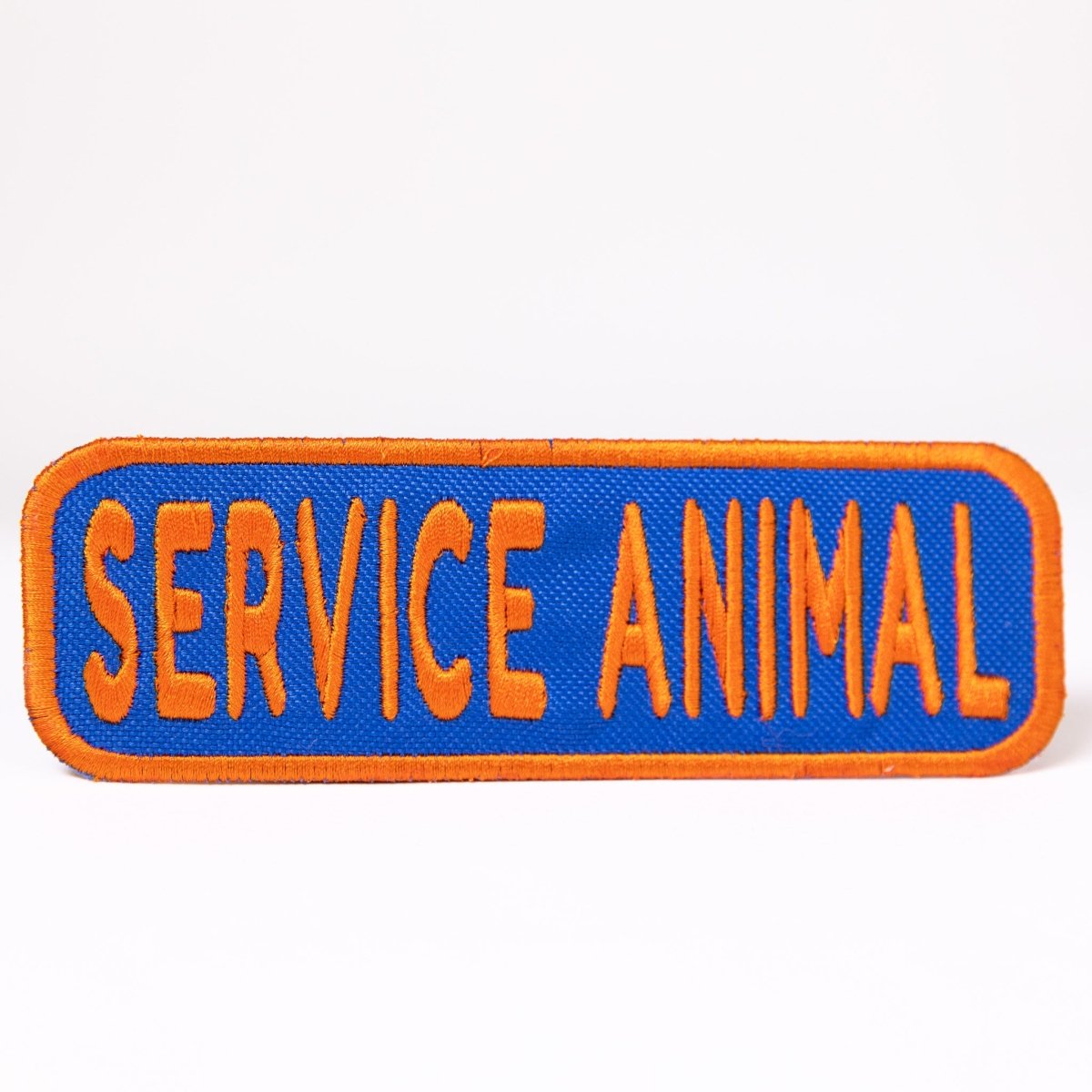 Service Animal 2x6 Patch Iron On Blue & Orange Patch K9 Sport Sack