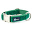 Kelly Green Velvet Essential Dog Collar 1 inch wide 2 Hounds Design