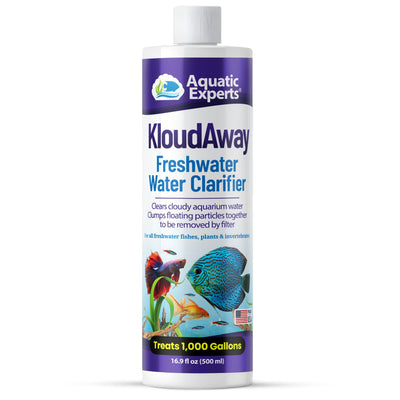 KloudAway Freshwater Aquarium Water Clarifier - 500ml Cloudy Water Treatment for Fish Tanks - Made in USA Pond Water Clarifier Aquatic Experts