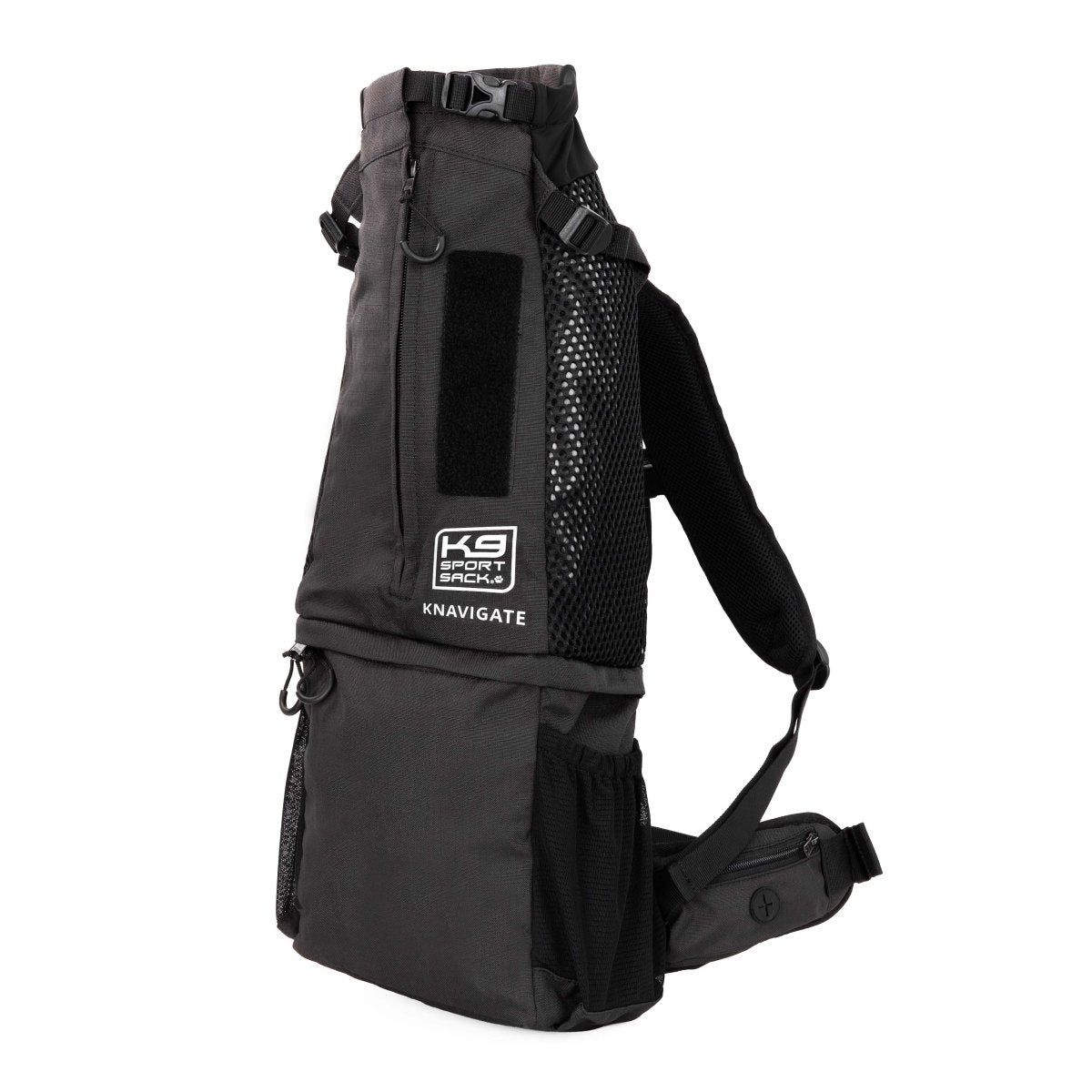 Knavigate | Advanced Dog Carrier with Internal Frame & Hip Belt X-Small (9"-12" from collar to tail) Midnight Black Carriers K9 Sport Sack