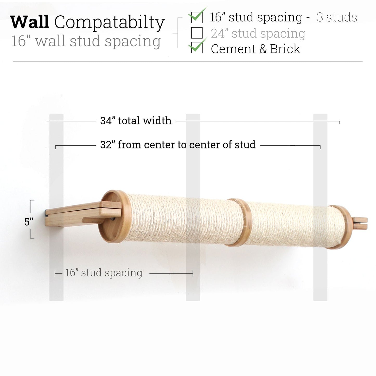 Horizontal Scratching Post for Cats Cat Scratcher Catastrophic Creations