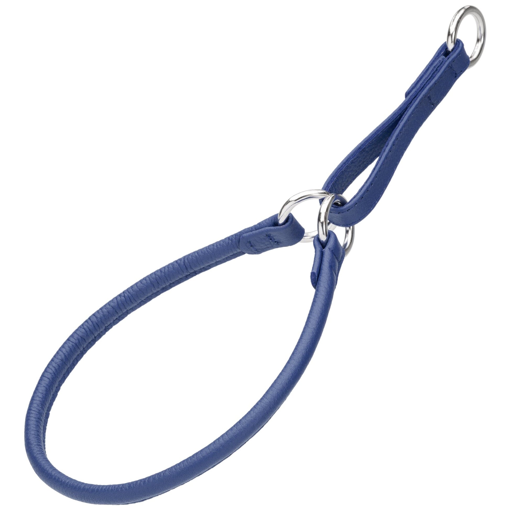 Soft Leather Round Martingale Collar Royal Blue Dog Collars Dogline