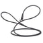 Soft Leather Round Slip Lead for Dogs Black 1 4" Dog Leashes Dogline