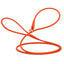 Soft Leather Round Slip Lead for Dogs Orange 6' 1 4" Dog Leashes Dogline