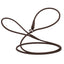 Soft Leather Round Slip Lead for Dogs Dark Brown 6' 1 4" Dog Leashes Dogline