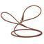 Soft Leather Round Slip Lead for Dogs Brown 1 4" Dog Leashes Dogline