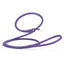 Soft Leather Round Slip Lead for Dogs Purple 3 8" Dog Leashes Dogline