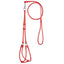 Soft Leather Round Step-In Dog Harness + Round Dog Lead Red 1 4" Dog Harnesses Dogline