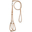 Soft Leather Round Step-In Dog Harness + Round Dog Lead Brown 1 4" Dog Harnesses Dogline