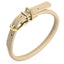 Soft Rolled Leather Dog Collar with Brass Hardware Beige 1 3" Dog Collars Dogline