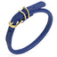 Soft Rolled Leather Dog Collar with Brass Hardware Royal Blue 1 3" Dog Collars Dogline