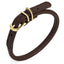 Soft Rolled Leather Dog Collar with Brass Hardware Dark Brown 1 3" Dog Collars Dogline
