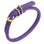 Soft Rolled Leather Dog Collar with Brass Hardware Purple 1 3" Dog Collars Dogline