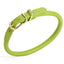 Soft Rolled Leather Dog Collar with Brass Hardware Lime Green 1 2" Dog Collars Dogline