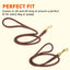 Rolled Leather Dog Leash with Brass Snap Hook Dog Leashes Dogline