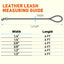 Rolled Leather Dog Leash with Brass Snap Hook Dog Leashes Dogline